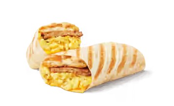 Scrambled Egg Loaded Breakfast Wrap