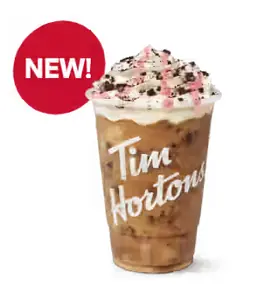 Tim Hortons Strawberries & Cream Iced Capp made with Oreo