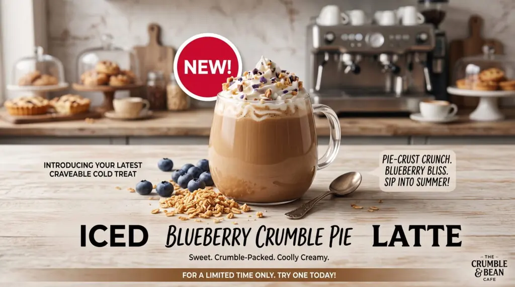 Blueberry Crumble Pie Latte