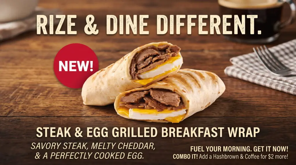 Steak & Egg Grilled Breakfast Wrap