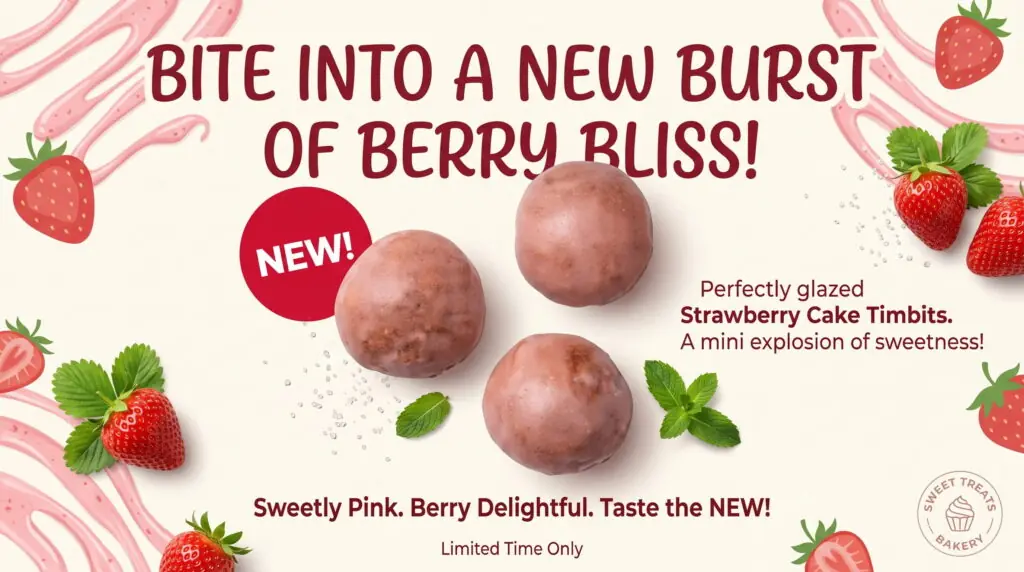Strawberry Cake Timbit