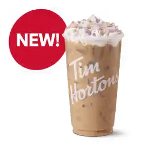 Tim Hortons Iced Blueberry Crumble Pie Latte