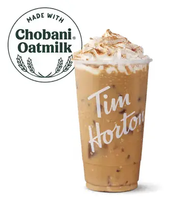Iced Cinnamon Caramel Apple Oatmilk Latte