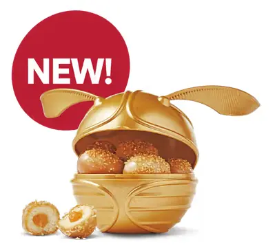 Tim Hortons Golden Snitch Timbit Holder with 10 Timbits