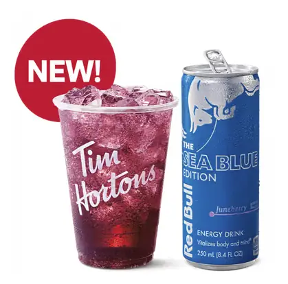Tim Hortons Purple Wave TimsBoost with Red Bull